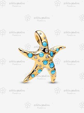 Pandora Sparkling Blue Starfish Dangle Charm